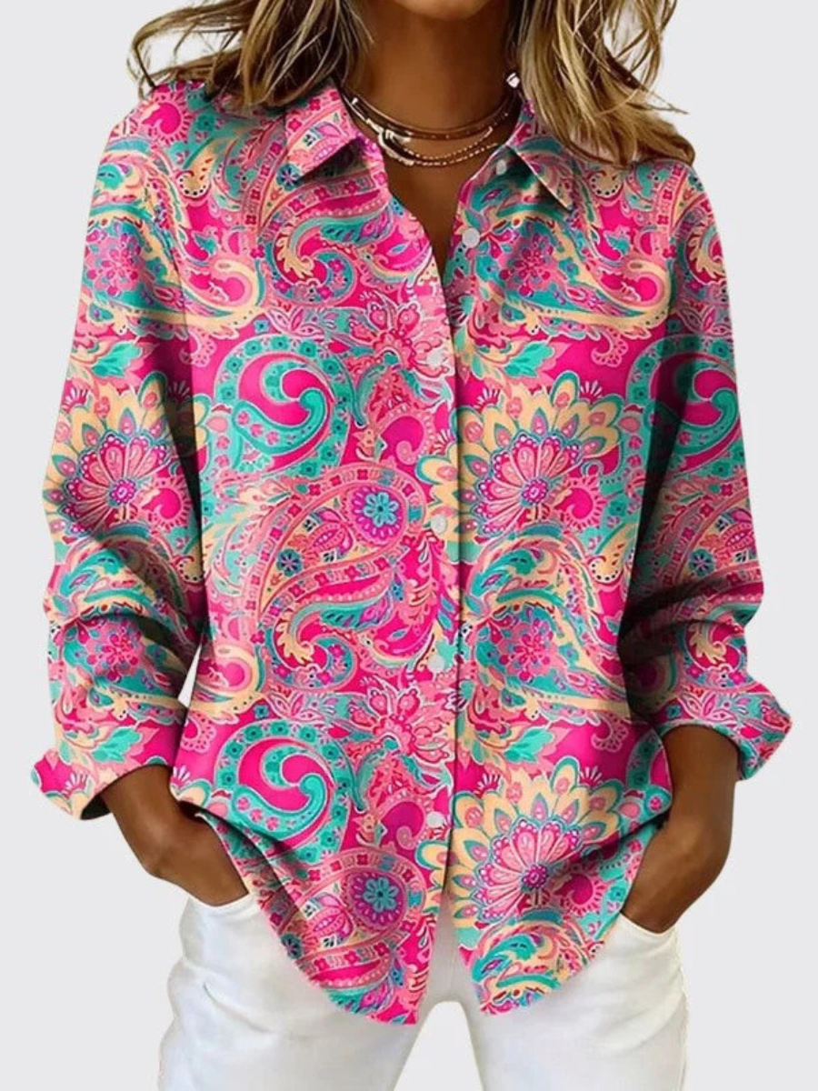 Hazel™ | Elegant Blouse with Paisley Print 2