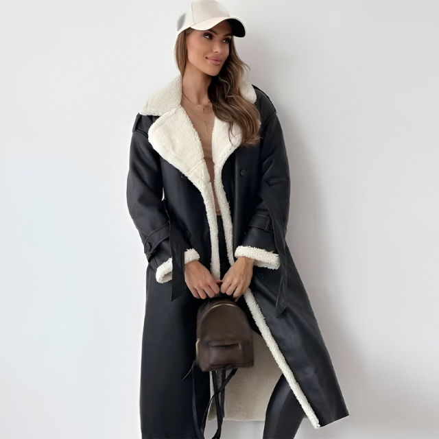 Karen™ | Long Coat with Teddy Collar
