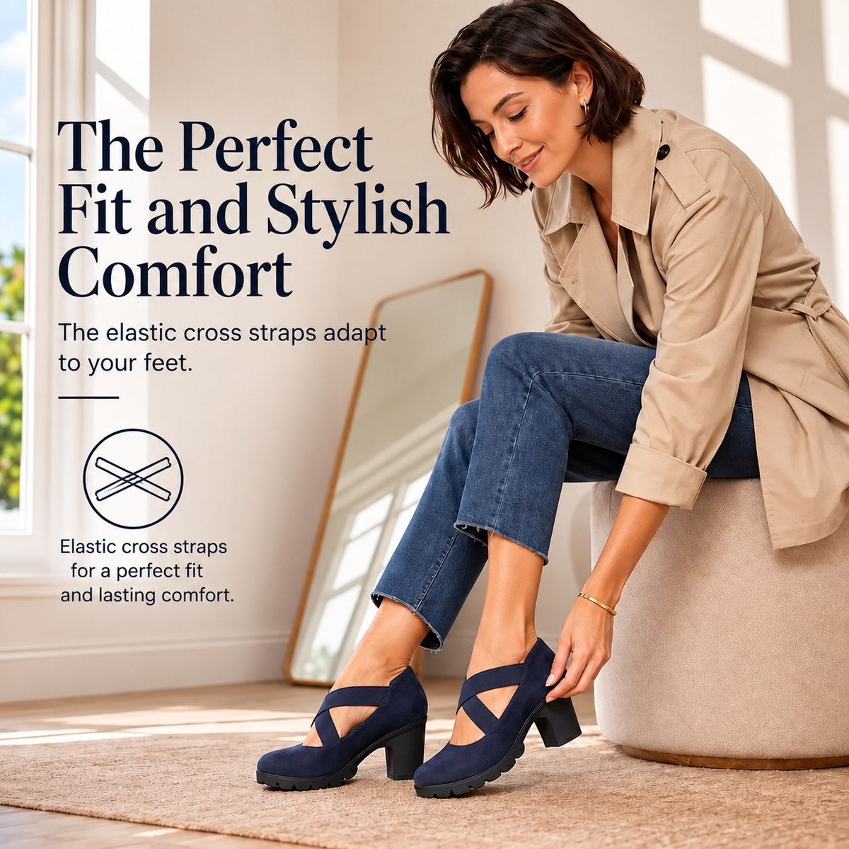 Karen™ | Orthopedic Platform Heels with Cross Straps