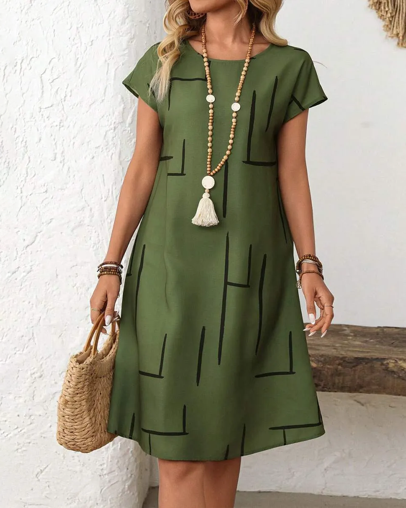 Emily™ | Belly-Flattering Striped Dress