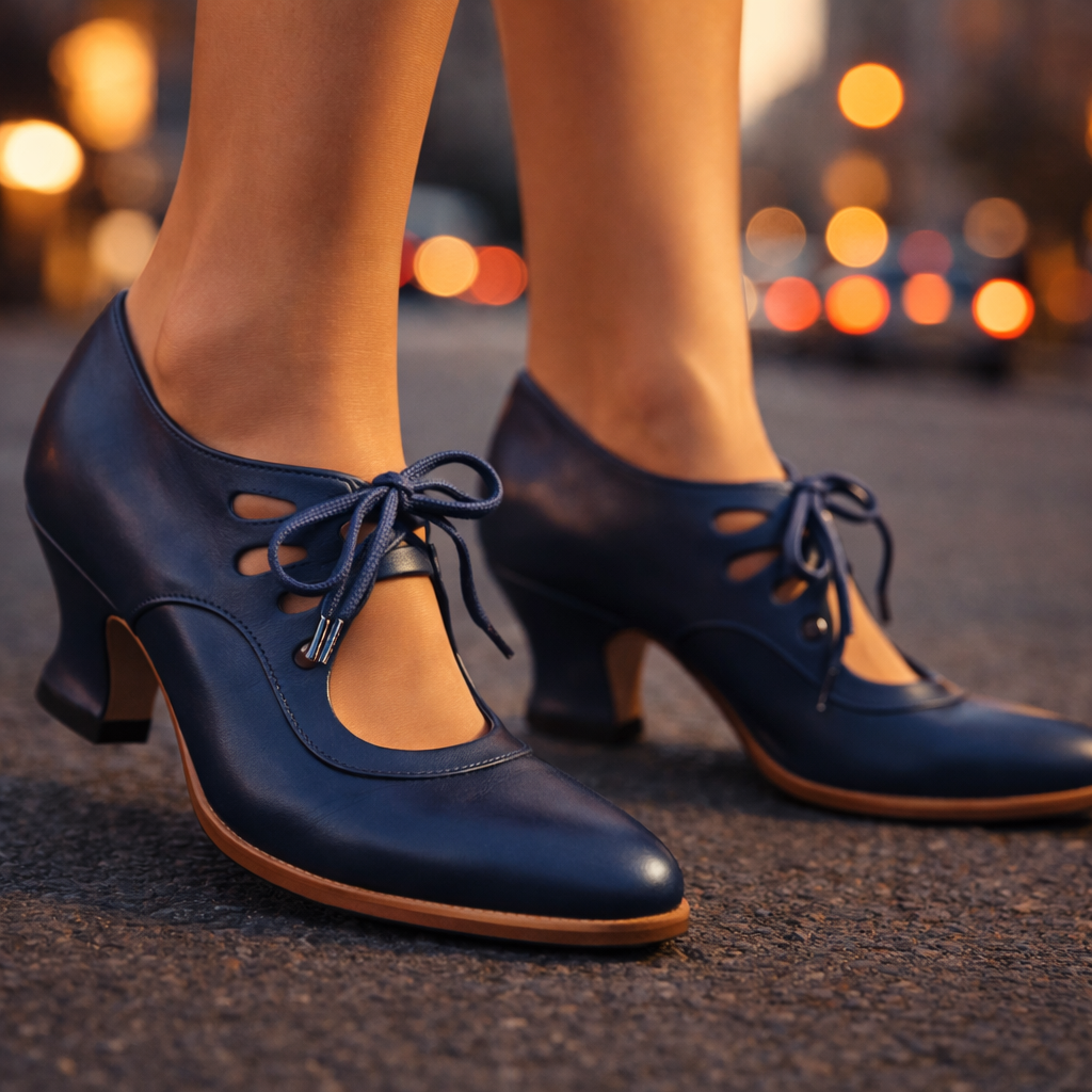 Hazel™ | Orthopedic Leather Lace-Up Heels