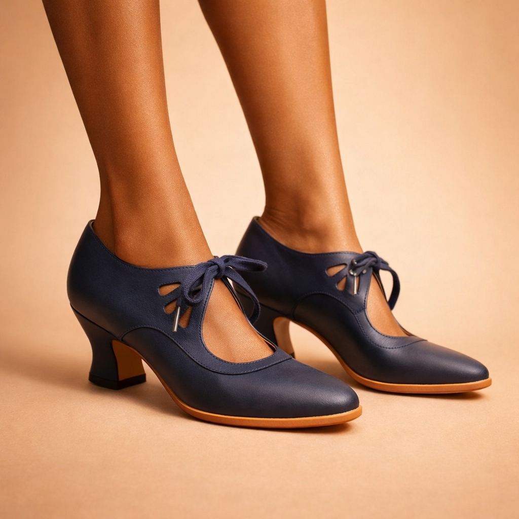 Hazel™ | Orthopedic Leather Lace-Up Heels