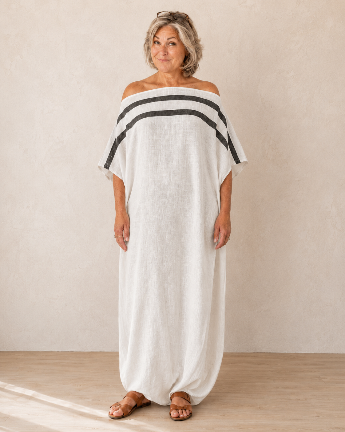 Abigail™ | Comfortable off-shoulder maxi dress that stylishly conceals the belly