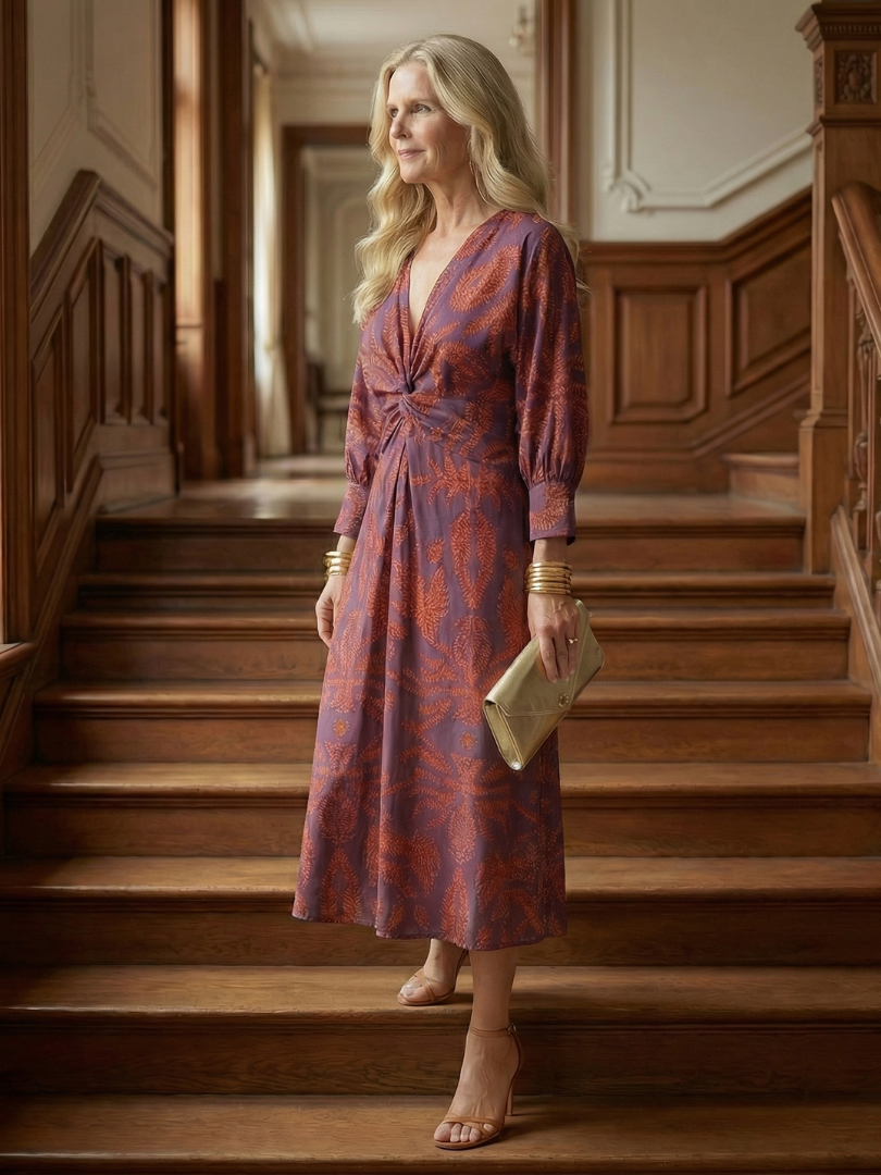Kylie™ | Tummy-Flattering Wrap Midi Dress