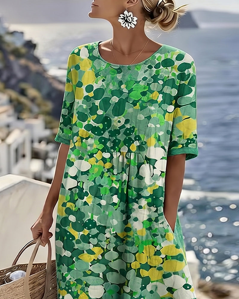 Elena | Loose and Light Floral Midi Dress