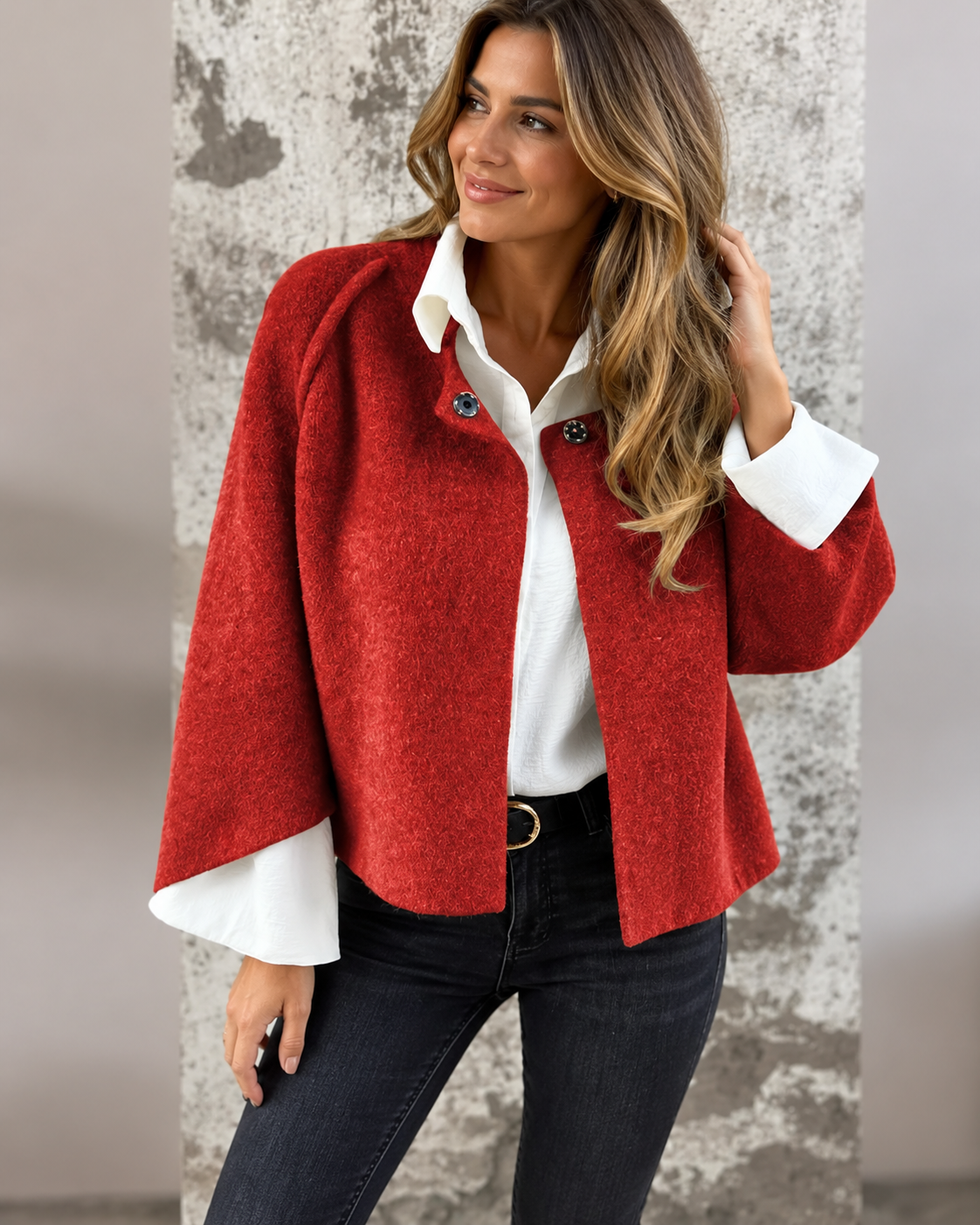 Lily™ | Soft Wool Button-Up Jacket