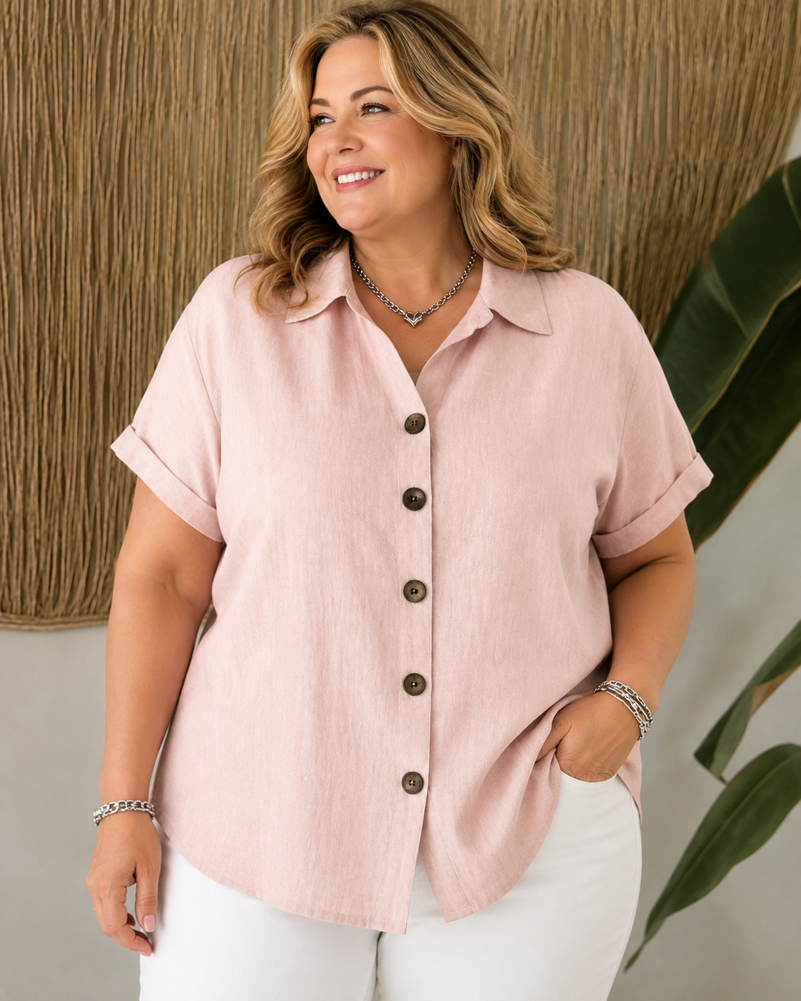 Gracie™ | Relaxed Button-Up Blouse