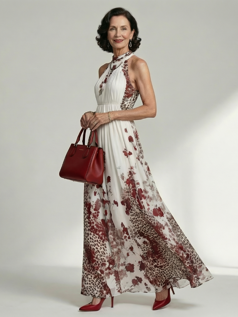 Marley™ | Tummy-Flattering Pleated Maxi Dress
