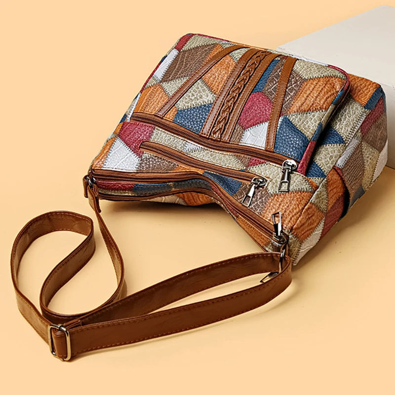 Linda™ | Colorful Patchwork Shoulder Bag 8