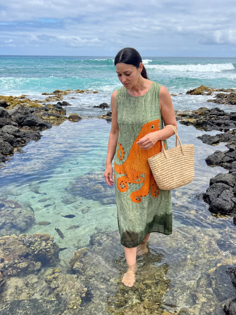 Celeste | Ocean Wave Midi Dress