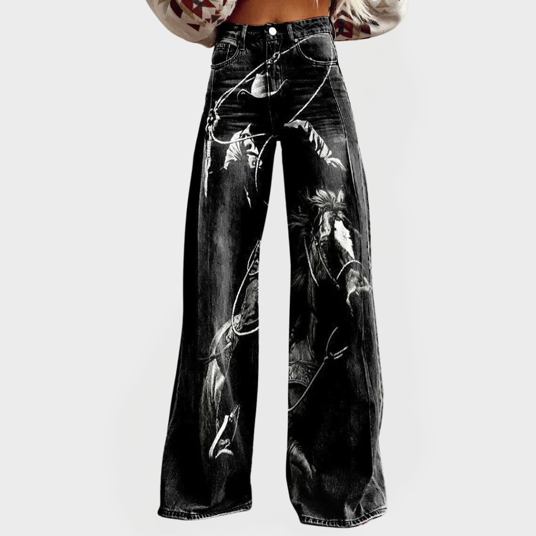 Comfortable and stylish jeans with a pattern
