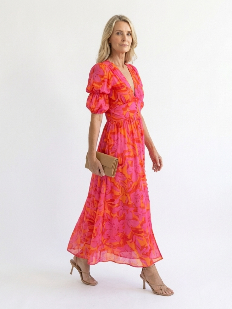 Willow™ | Tummy-Flattering Floral Midi Dress