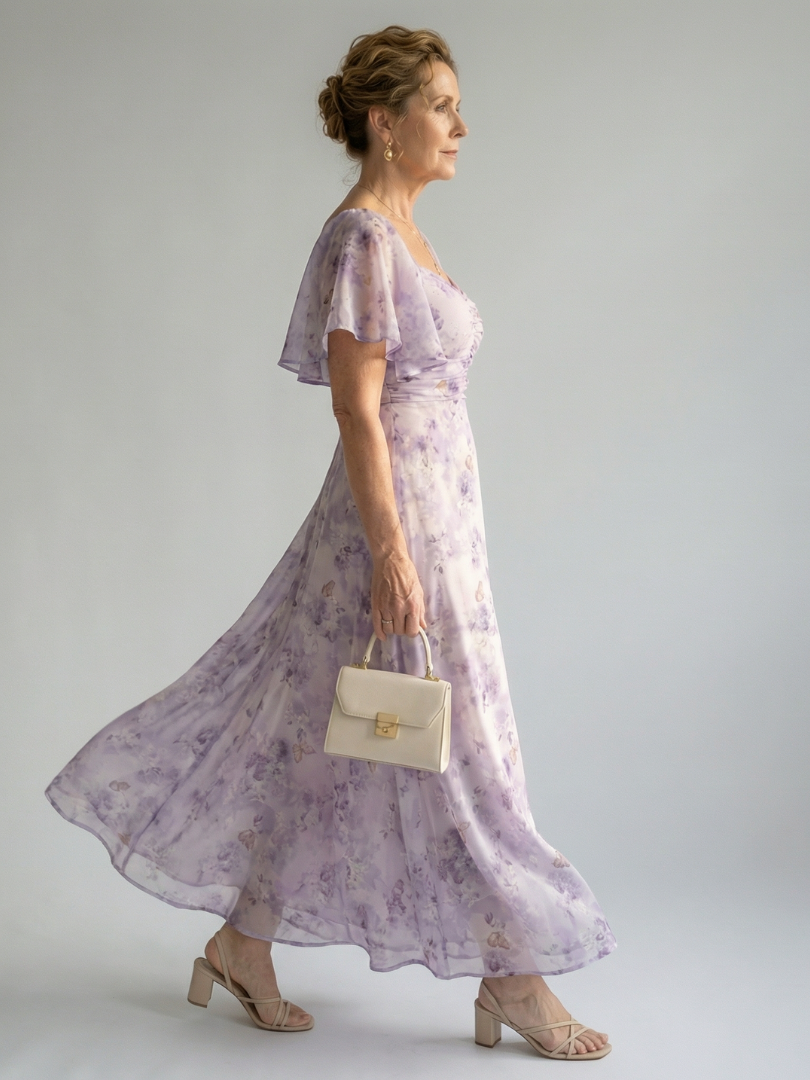 Harlow™ | Tummy-Flattering Floral Midi Dress