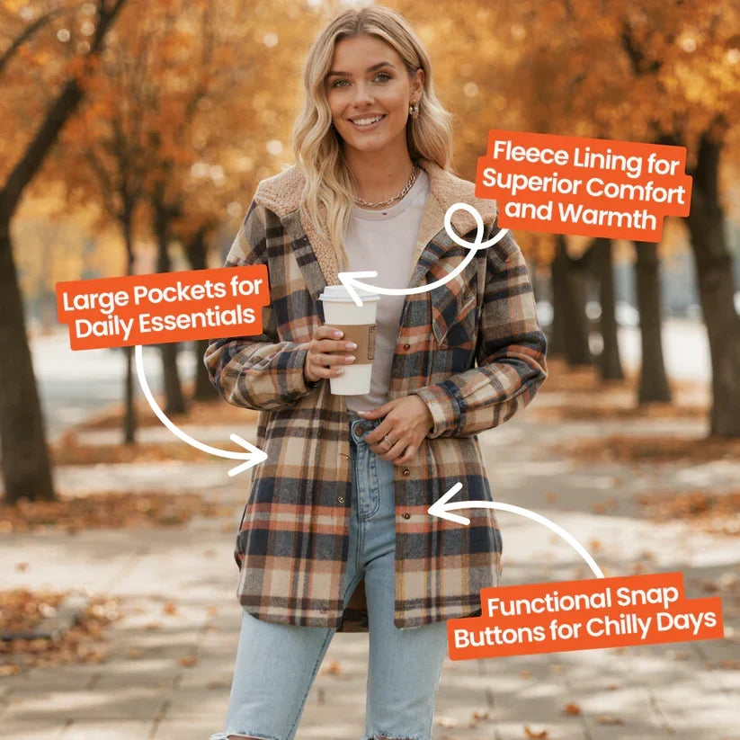 Stella™ | Soft Flannel Jacket with Hood