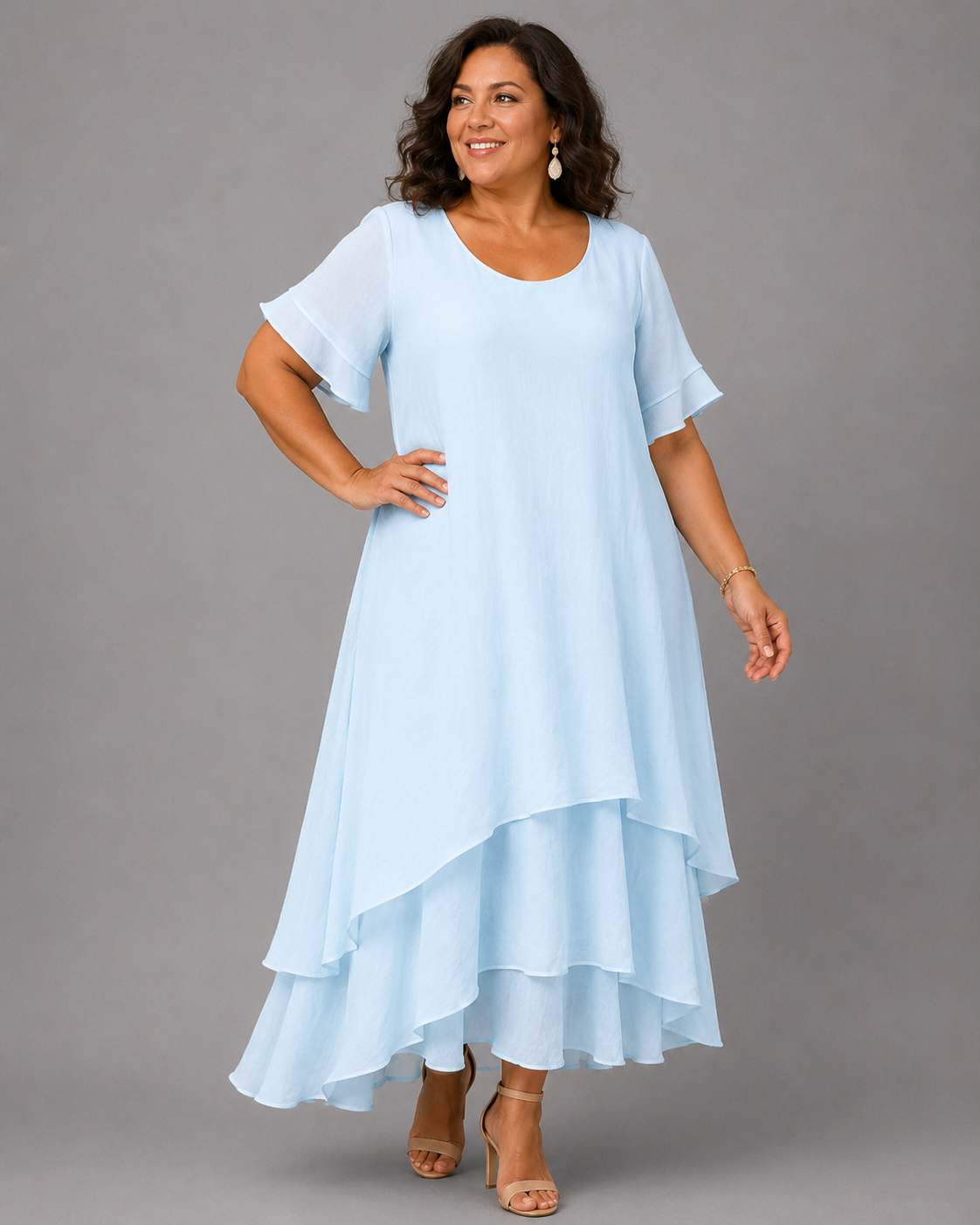 Chloe™ | Lightweight belly-flattering layered maxi dress
