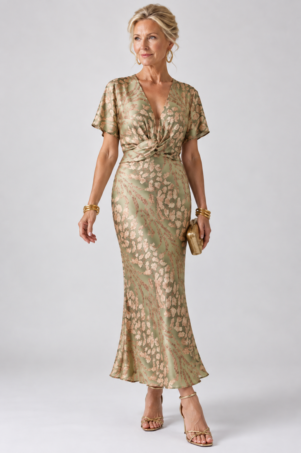 Anastasia™ | Elegant Floral Tummy Flattering Maxi Dress