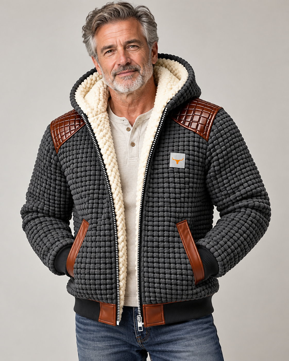 Clark™ | Warm Padded Cardigan with Teddy Lining