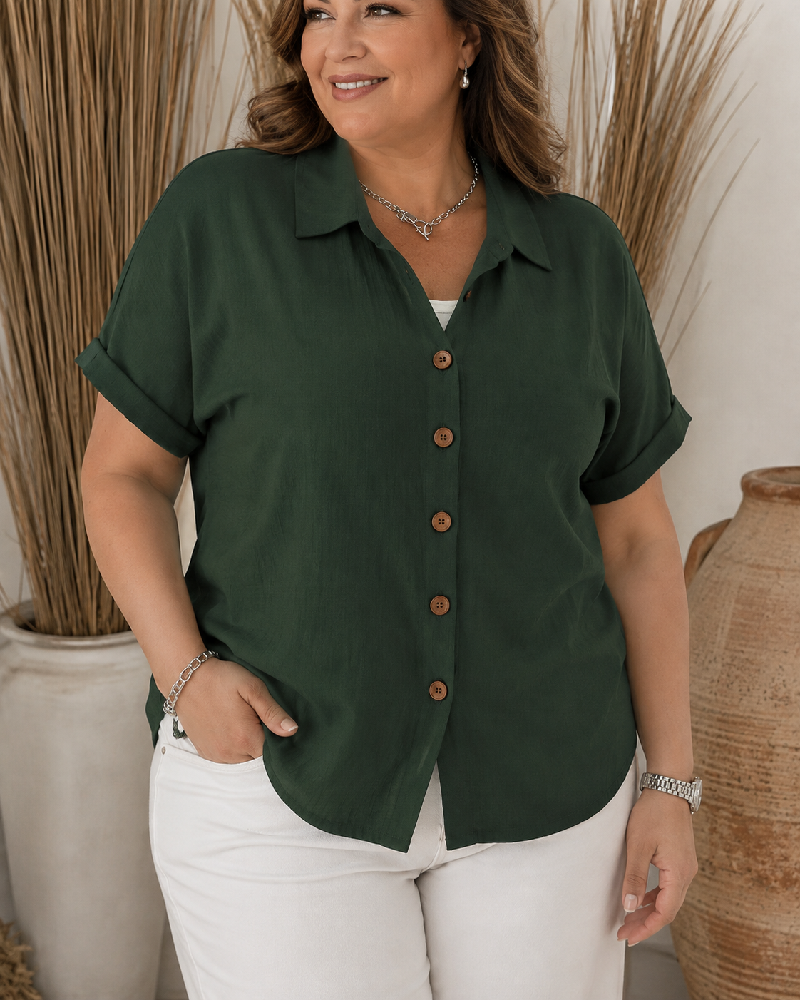 Gracie™ | Relaxed Button-Up Blouse