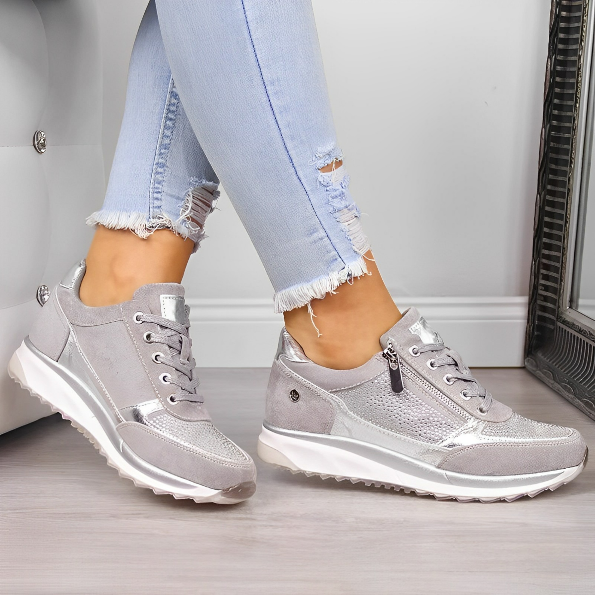 Deborah™ | Orthopedic Wedge Sneakers with Side Zipper