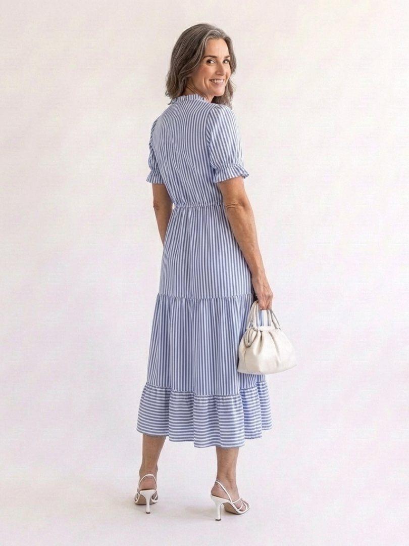 Dakota™ | Tummy-Flattering Striped Midi Dress