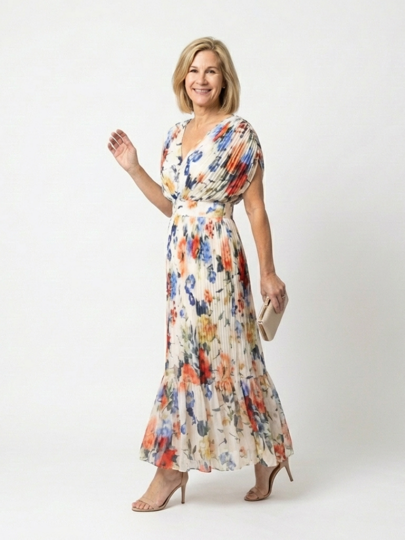 Savannah™ | Tummy-Flattering Floral Midi Dress
