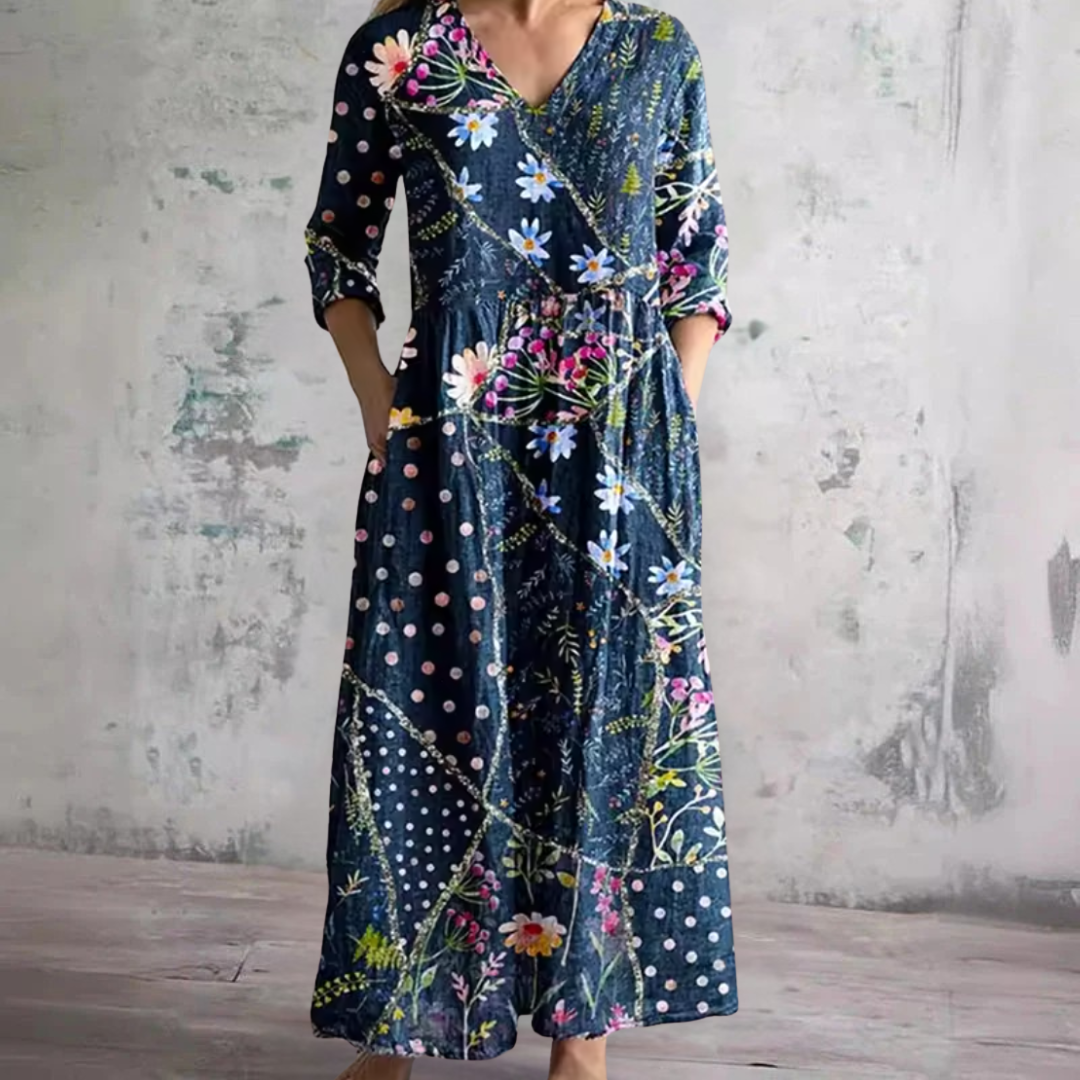 Edith™ | Tummy-Flattering Floral Summer Dress