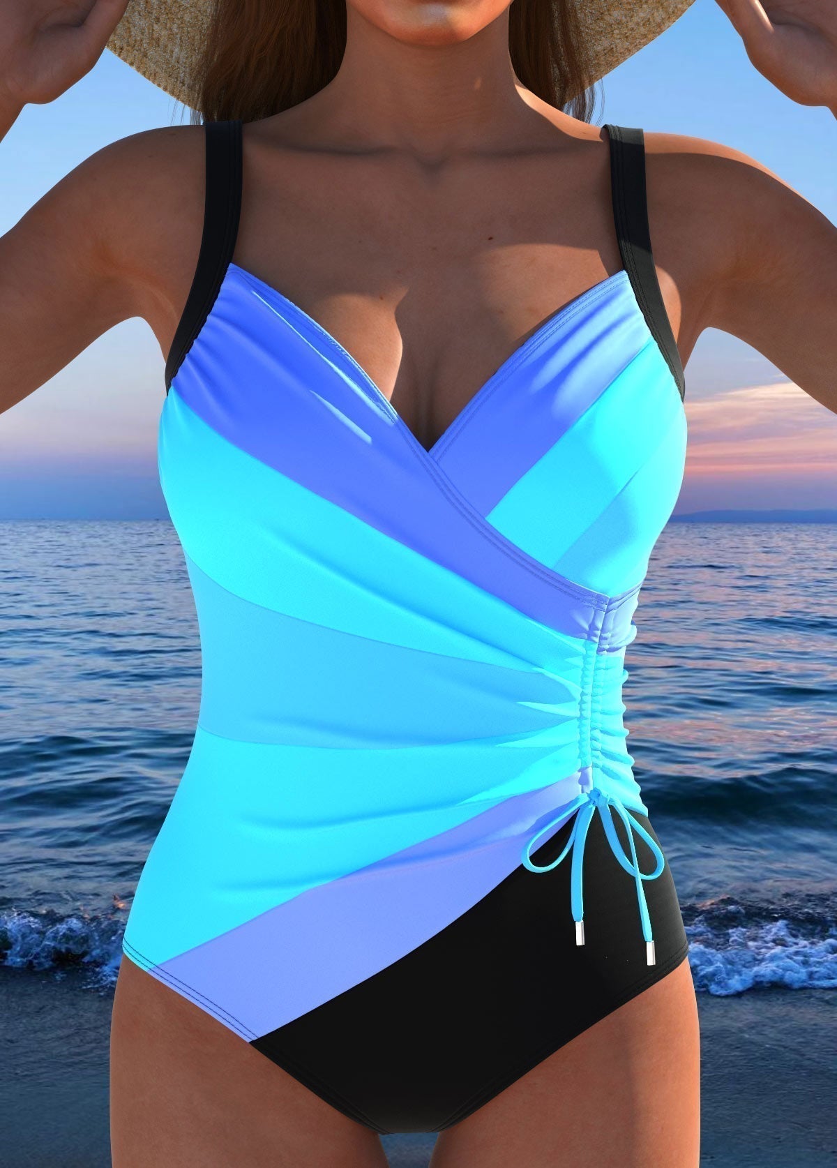 Éloria – Elegant swimsuit with colorful print
