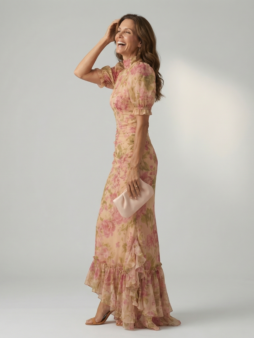 Ashley™ | Tummy-Flattering Floral Maxi Dress