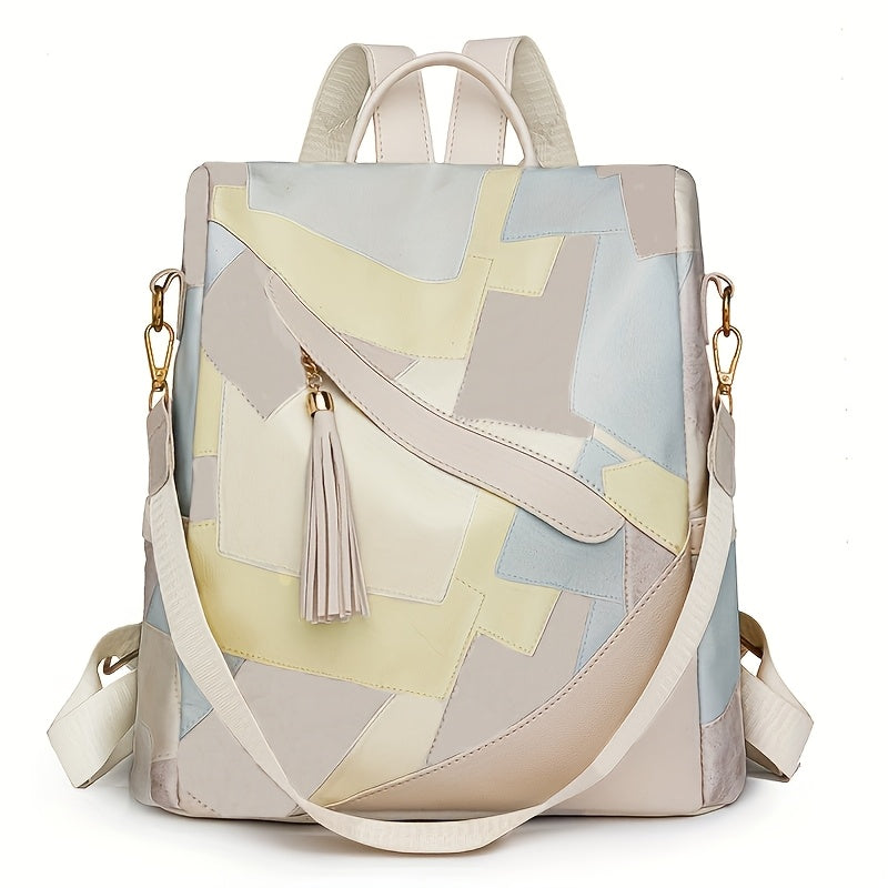 Janet™ | Patchwork Anti-Theft Backpack 10