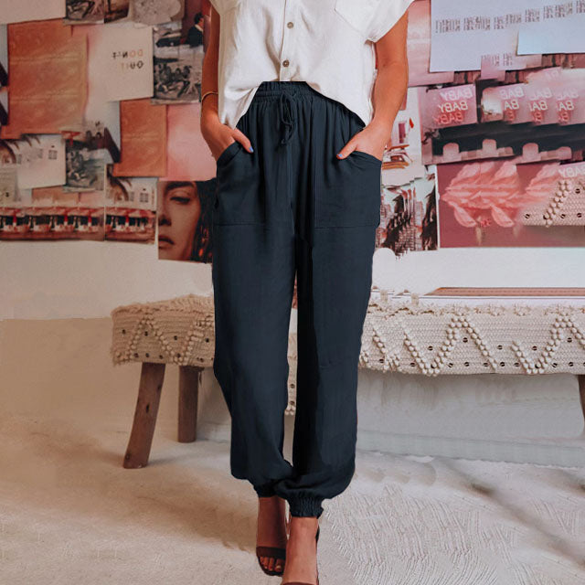 Kaeli – Elegant Jogging Pants with Drawstrings