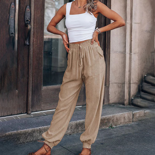 Kaeli – Elegant Jogging Pants with Drawstrings