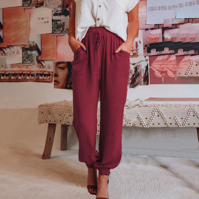 Kaeli – Elegant Jogging Pants with Drawstrings