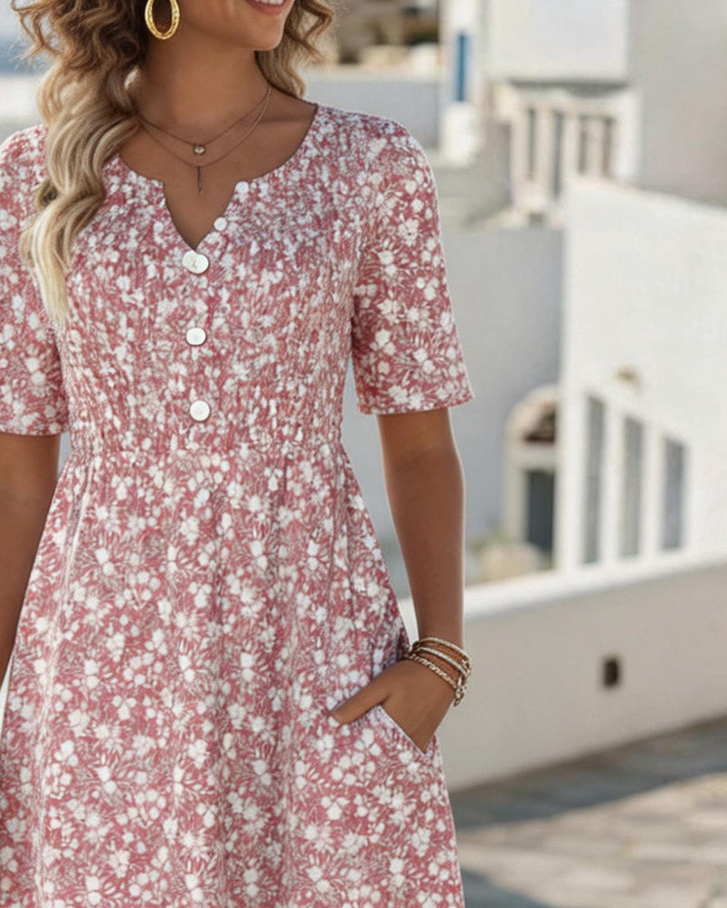 Carmen | Loose and Light Floral Midi Dress