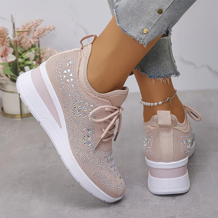 Leah™ | Orthopedic Wedge Sneakers with Rhinestones 14