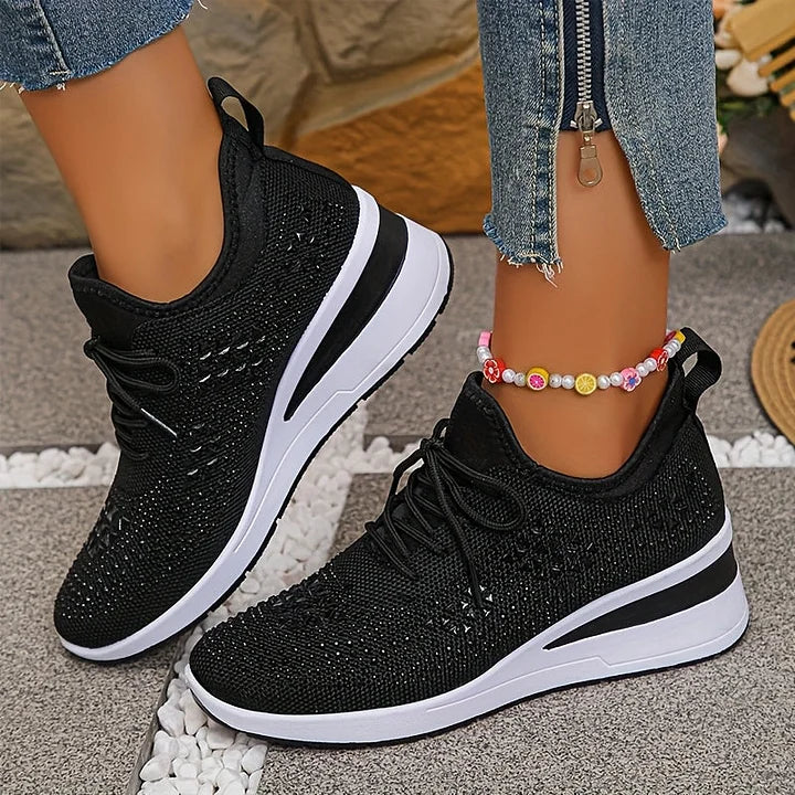 Leah™ | Orthopedic Wedge Sneakers with Rhinestones 8