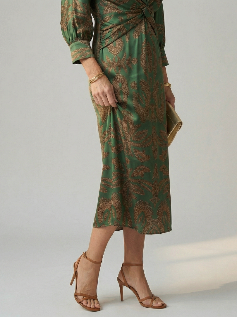 Kylie™ | Tummy-Flattering Wrap Midi Dress