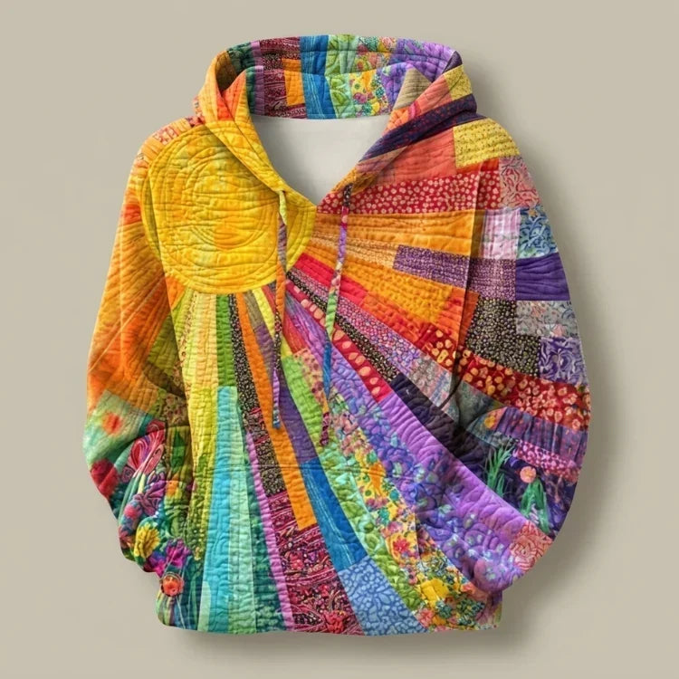 Judith™ | Colorful Quilted Hoodie with Print 3