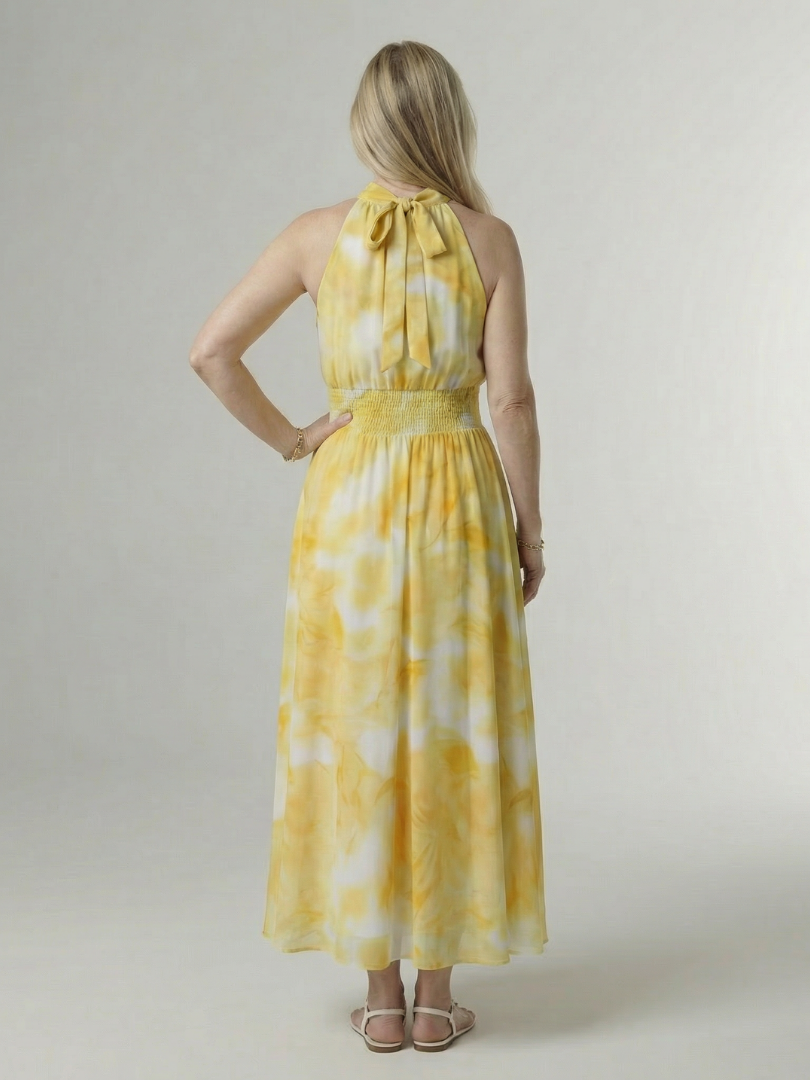 Paige™ | Tummy-Flattering Halter Midi Dress