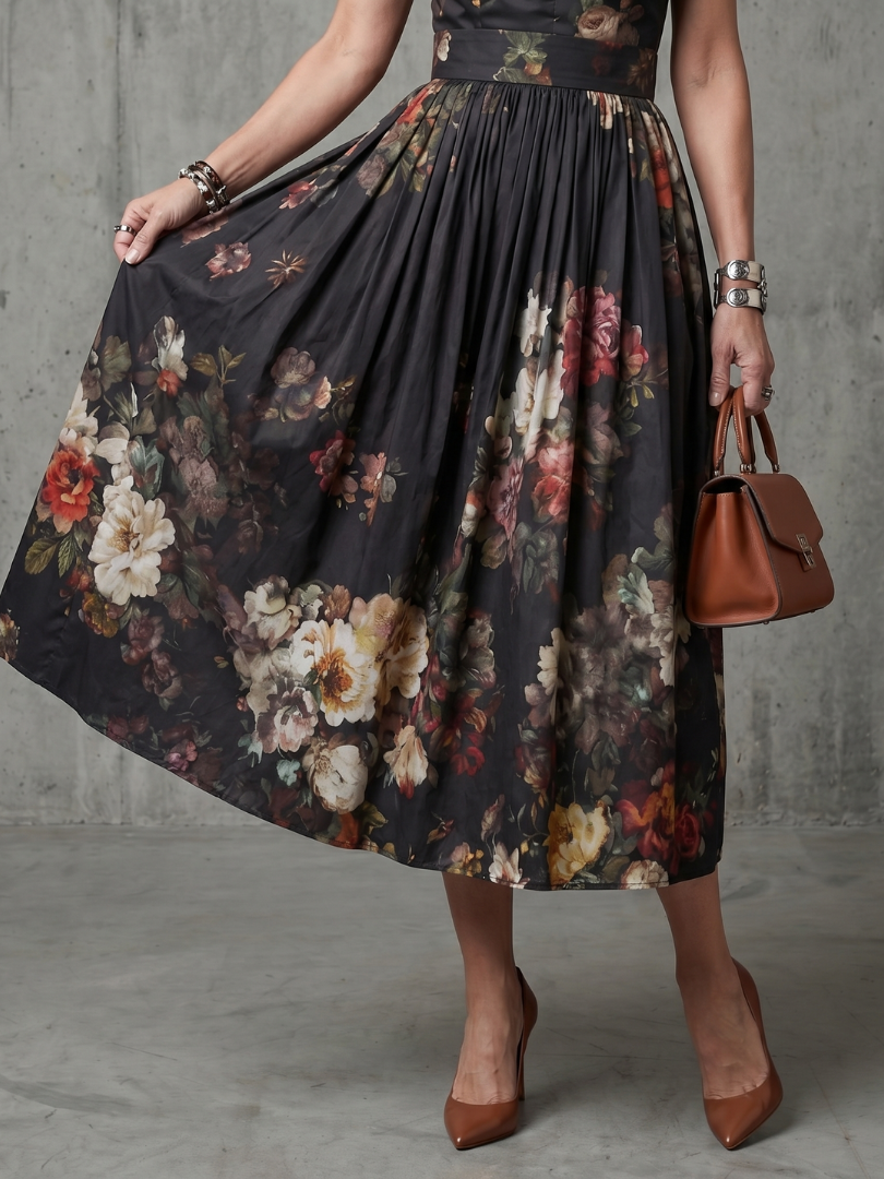 Reese™ | Tummy-Flattering Floral Midi Dress