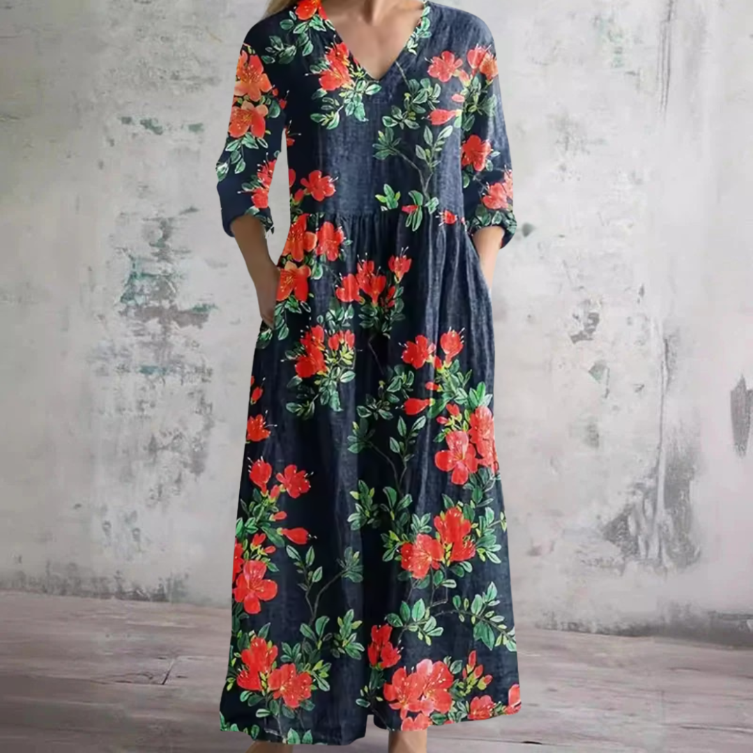 Selena™ | Tummy-Flattering Floral Summer Dress