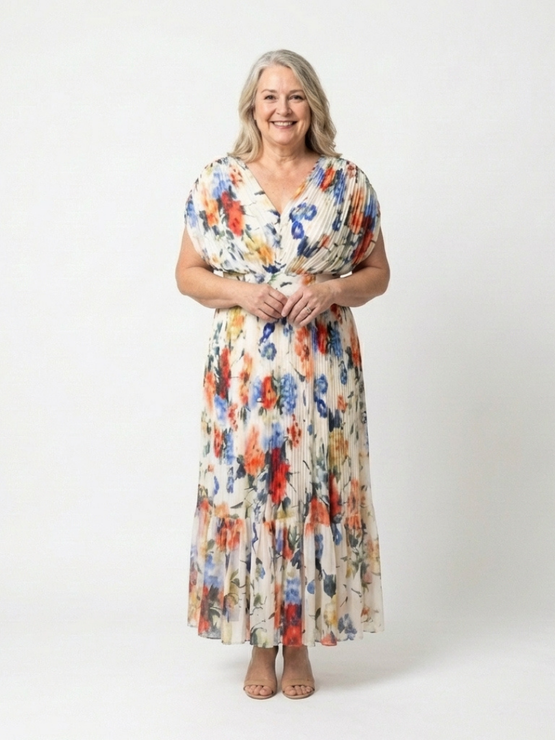 Savannah™ | Tummy-Flattering Floral Midi Dress