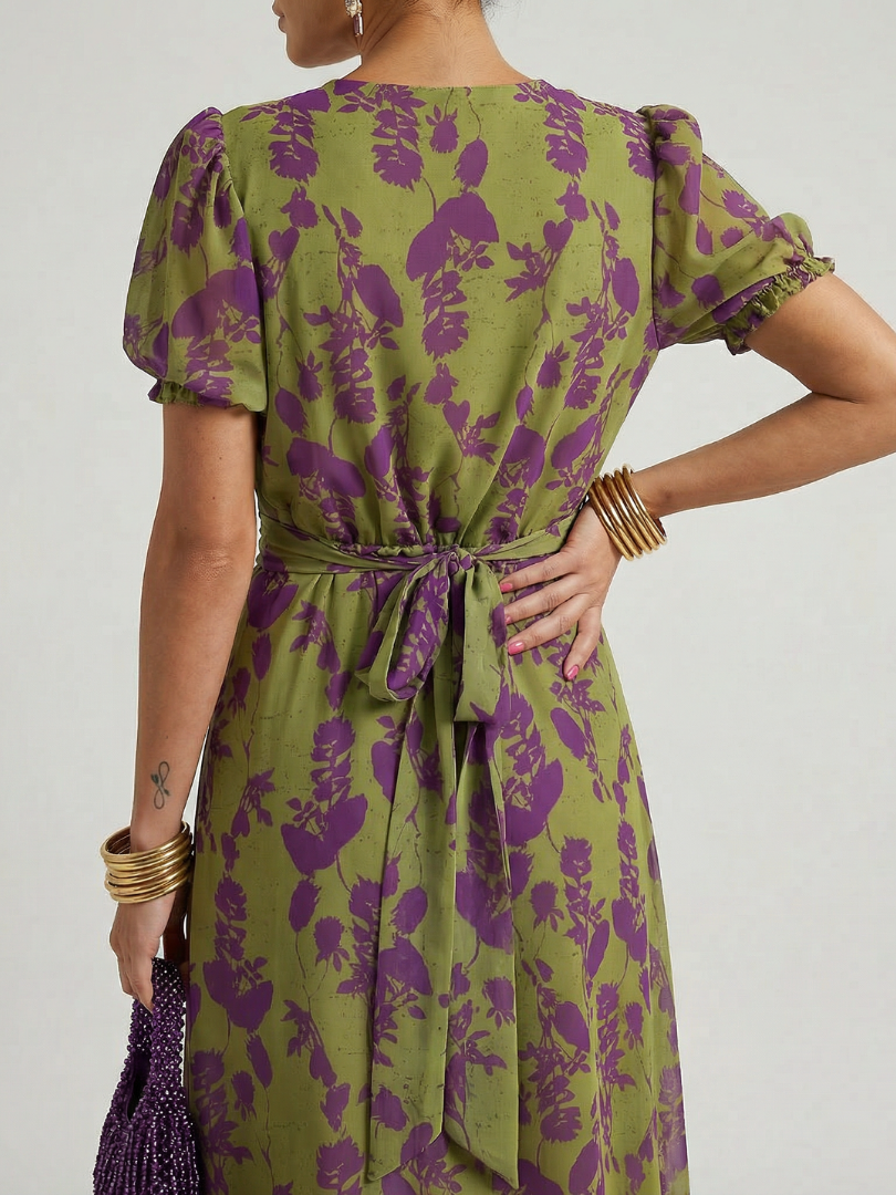 Jessica™ | Tummy-Flattering Floral Midi Dress