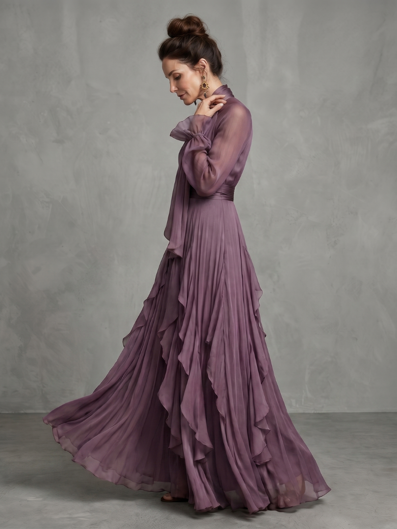 Katherine™ | Tummy-Flattering Ruffled Maxi Dress