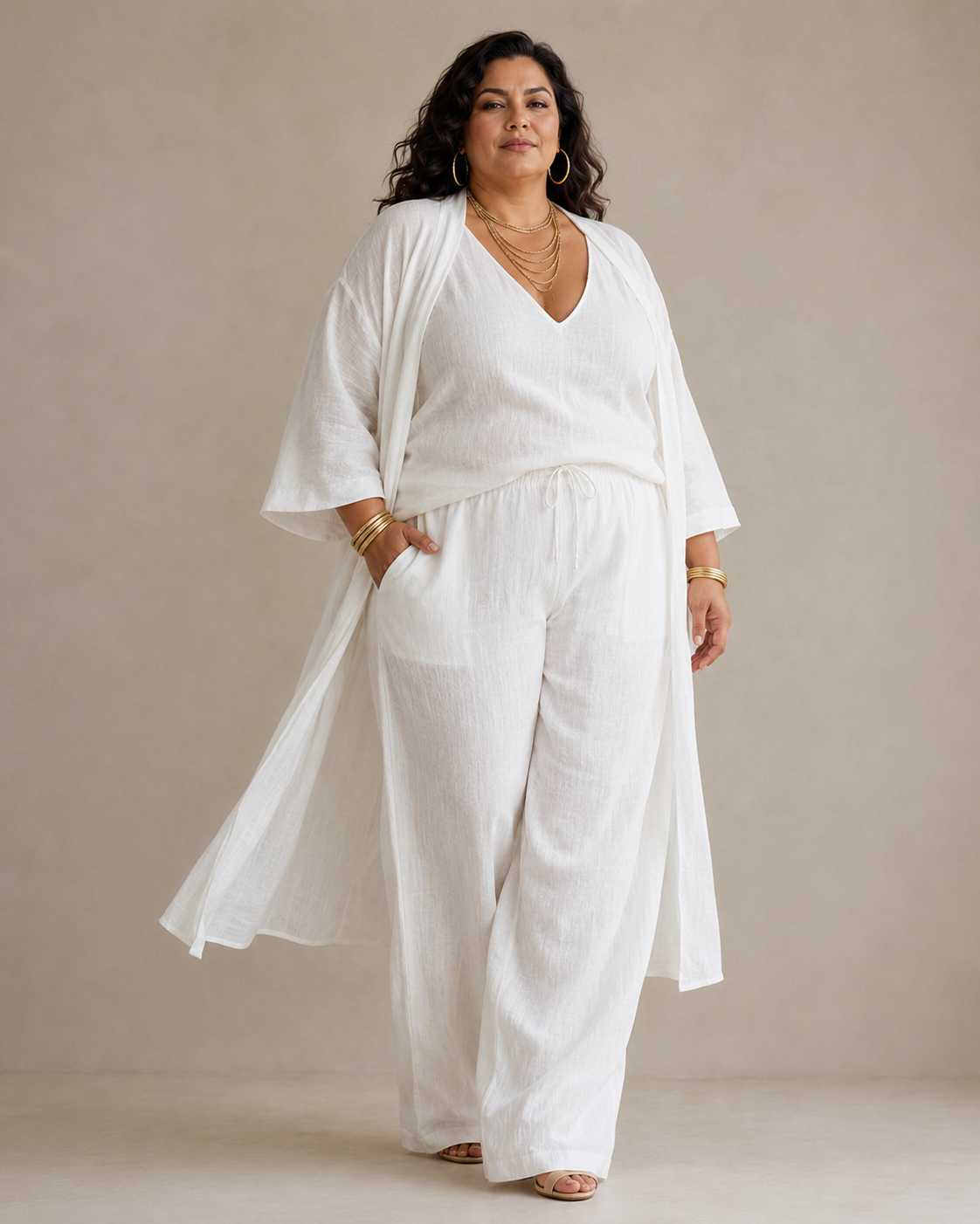 Ellie™ | Relaxed 3-Piece Set with Opaque Pants
