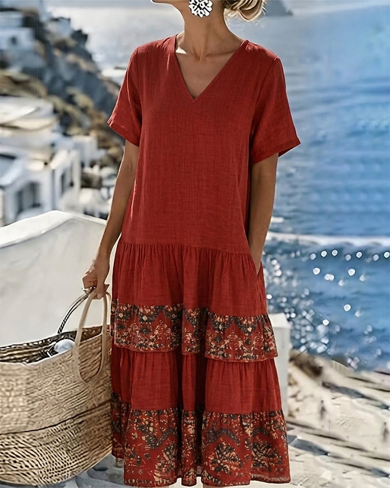 Martina | Loose and lightweight floral midi dress