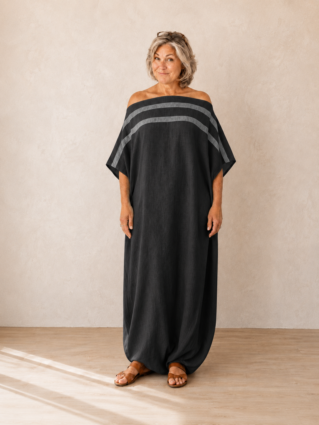 Abigail™ | Comfortable off-shoulder maxi dress that stylishly conceals the belly