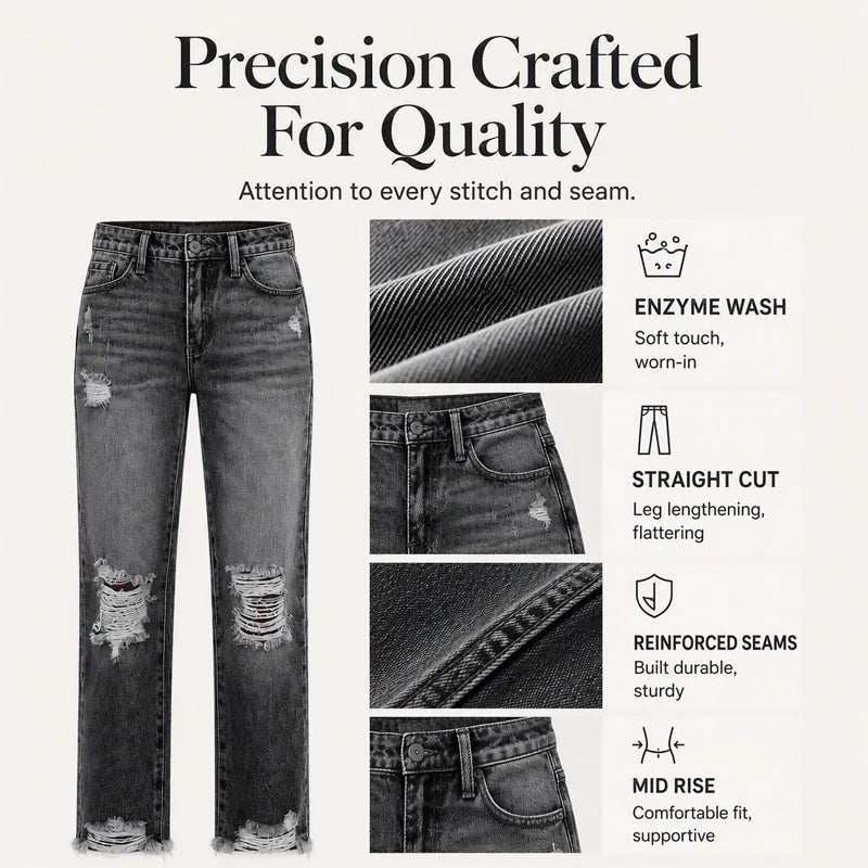 Linda™ | Trendy Ripped Jeans