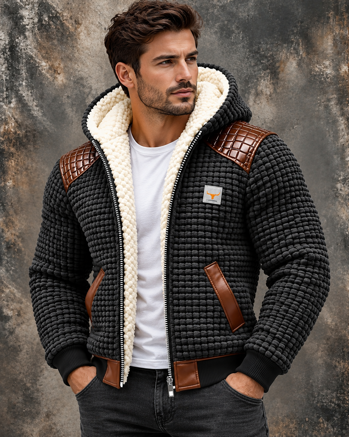Clark™ | Warm Padded Cardigan with Teddy Lining