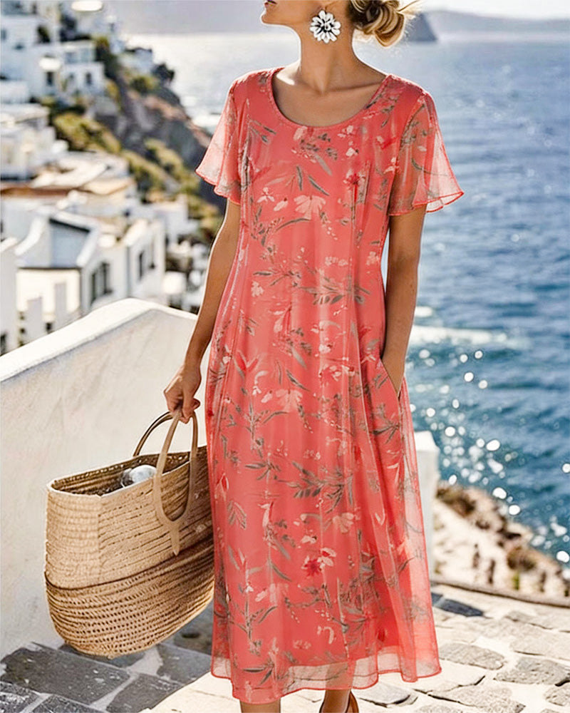 María | Loose and Light Floral Midi Dress