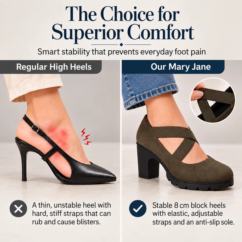 Patricia™ | Orthopedic Mary Jane Shoes with Block Heel